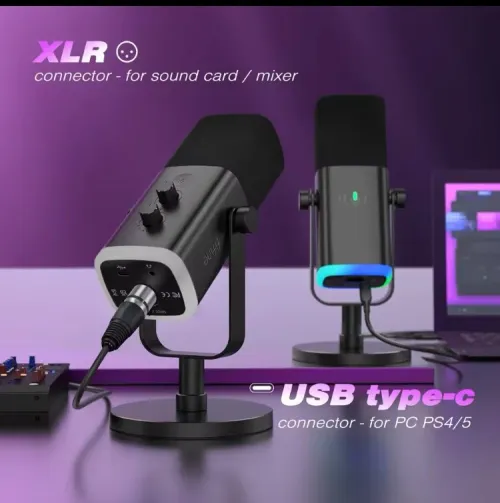 Microphone dynamique professional Fifine Ampligame Am8 xlr/usb c neuf sous emballage jamais utilisé 