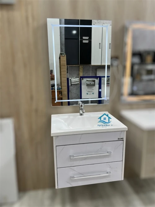 Meuble salle de bain 60/46cm marbré 