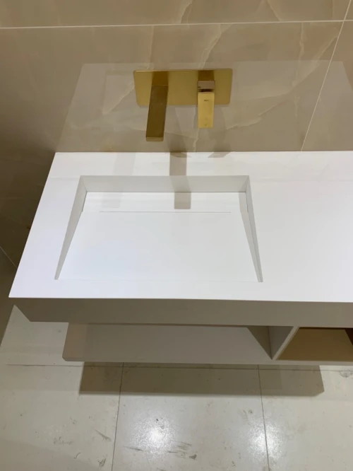 Meuble salle de bain en corian