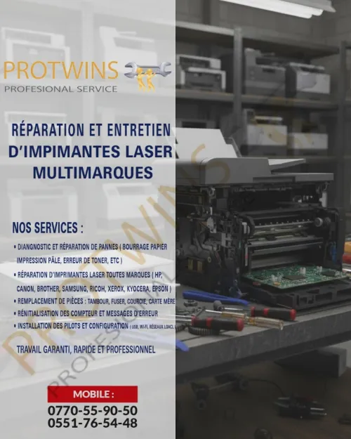 Réparation Imprimante Laser Multimarques