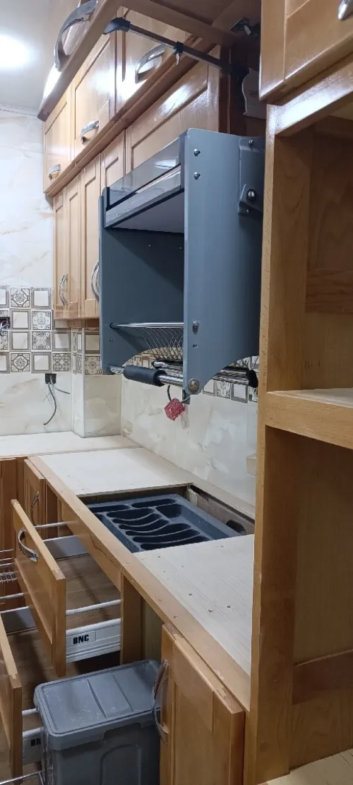 Cuisine et dressing en bois hêtre