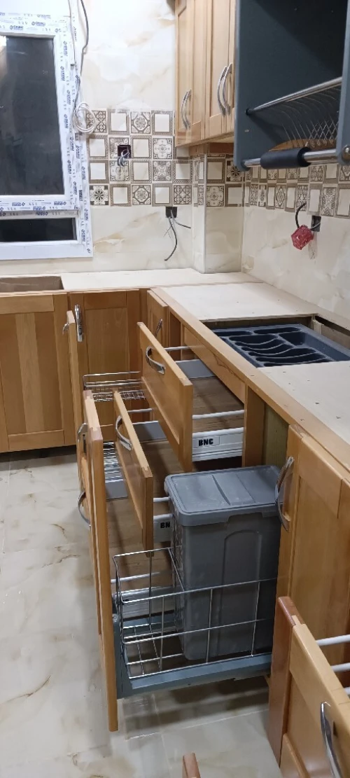 Cuisine et dressing en bois hêtre