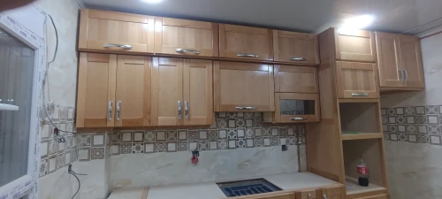 Cuisine et dressing en bois hêtre