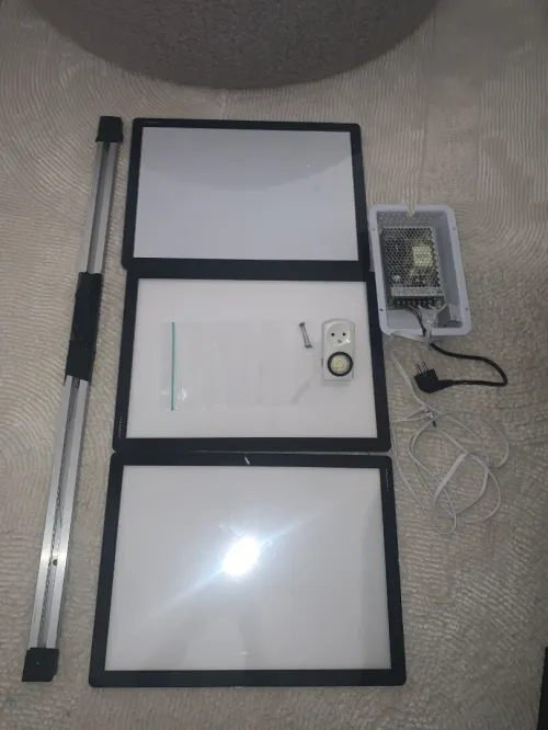 3 panneaux publicitaires leds A3 pour vitrine complet 