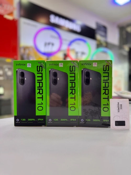 infinix Smart 10 4+4Gb Ram/128Gb 3+3Gb Ram/64Gb ضمان 12شهر