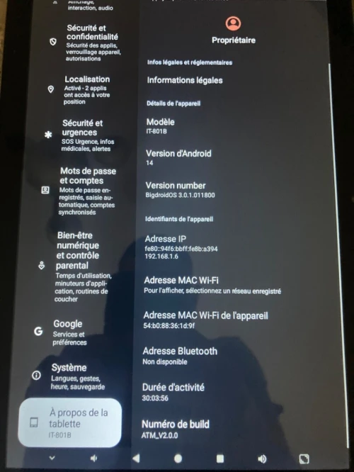 Tablette marque ATMPC ATMPC