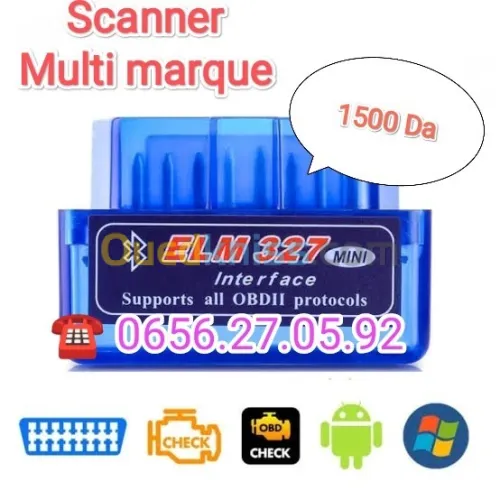  Scanner Multimarque ELM 327 OBD Bluetooth 