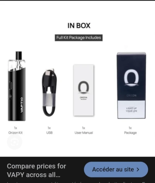 Cigarette électronique Vaptio horizon