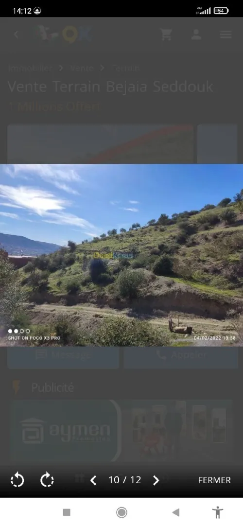 Vente Terrain Béjaïa Seddouk