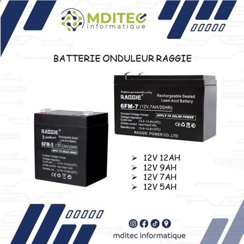 Batterie Onduleur 12V 7AH 9AH 4.5AH 5AH 12AH RAGGIE
