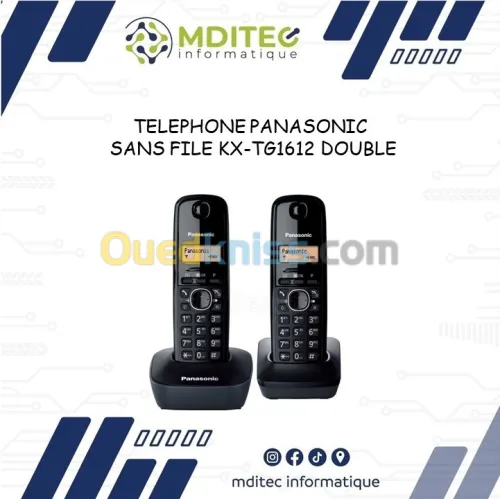 TELEPHONE PANASONIC SANS FIL KX-TG1612 DOUBLE