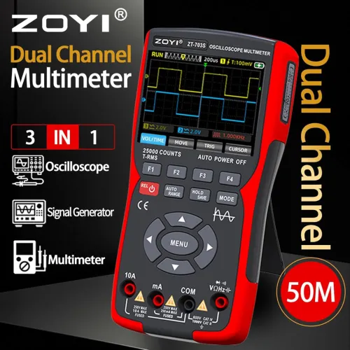 ZOYI ZT-703S (3-en-1) Oscilloscope à 2 canaux (50 MHz)