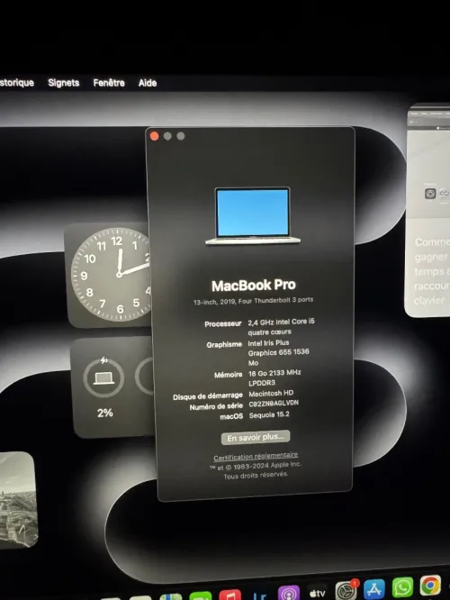 MacBook pro Touch Bar 2019