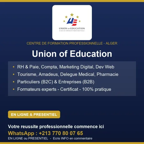 Union of Education | Centre de Formation Pro | En Ligne & Présentiel | Alger