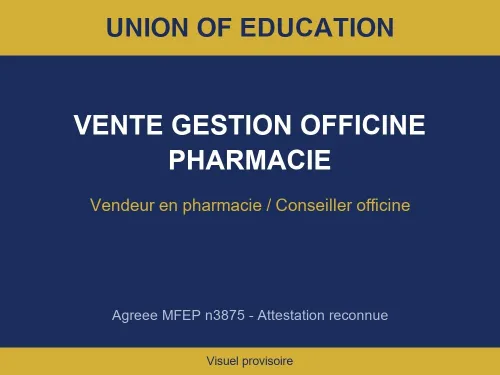 Formation Vente & Gestion d'Officine | تكوين بائع صيدلية - Alger