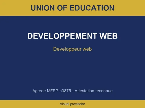 Formation Developpement Web | HTML CSS JavaScript React - MFEP Alger
