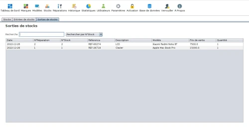 Logiciel de gestion de réparations - برنامج تسيير محل صيانة