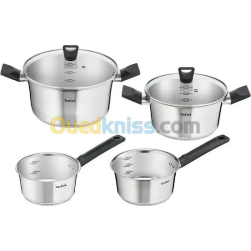 TEFAL SIMPLEO Set 6 pièces - Acier inoxydable - tous feux dont induction