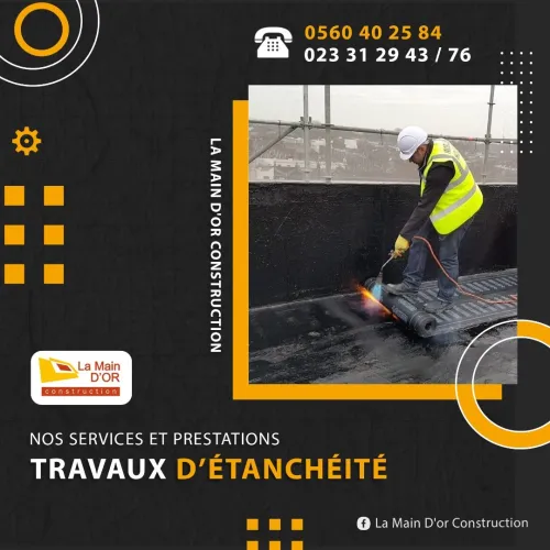  Travaux de : maçonnerie , d’assainissement , d’étanchéité , installation Gaz ..