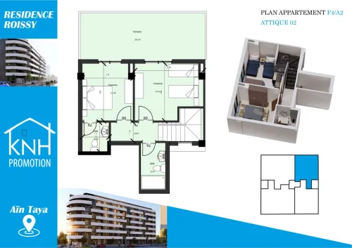 Vente Appartement F4 Alger Ain taya