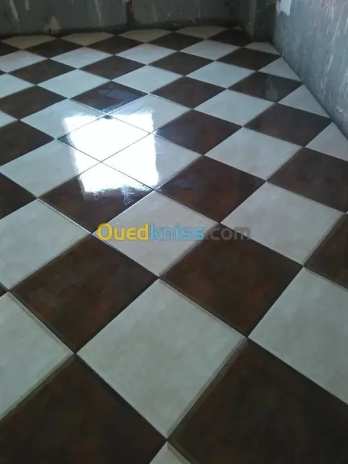 متخصص في جميع انواع التبليط ذو خبرة carreleur professionnel 