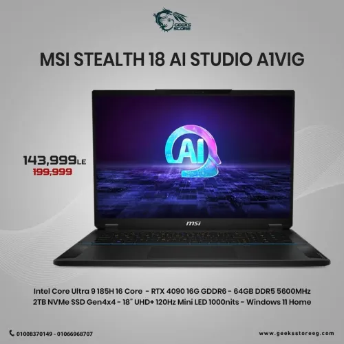 MSI STEALTH 16 AI STUDIO 2024/ULTRAX9-185H 5.5GHZ/RAM 32GB/2TB SSD/RTX 4090 16GB/ECRAN16 4K MINI LED