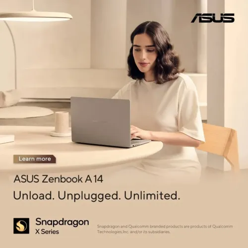 ASUS  ZENBOOK A14 OLED/SNAPDRAGON X12/RAM 16GB  DDR5/DISK 512GB SSD/14 POUCE 3K  OLED 60hz