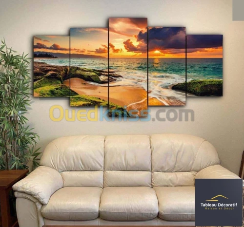 لوحة زخرفية عصرية من الزجاج مناظر طبيعية Cadre Décoratif Moderne En Verre 5 Pies Tableau la natur