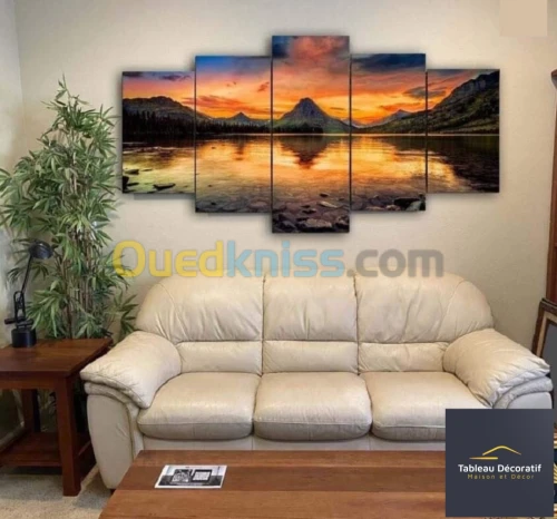لوحة زخرفية عصرية من الزجاج مناظر طبيعية Cadre Décoratif Moderne En Verre 5 Pies Tableau la natur