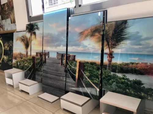 لوحة زخرفية عصرية من الزجاج مناظر طبيعية Cadre Décoratif Moderne En Verre 5 Pies Tableau la natur