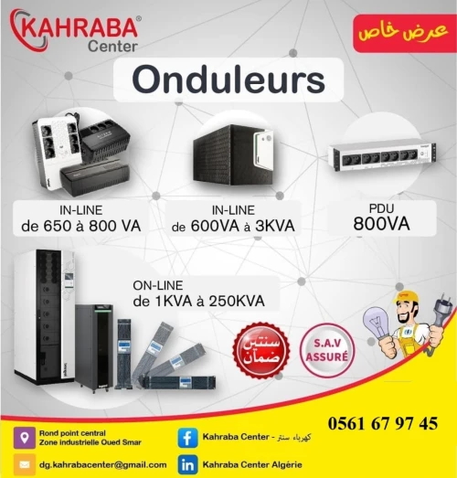 DISPONIBLE ONDULEUR DE 650 VA A 300 KVA 