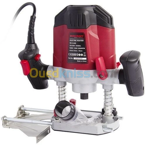 Worcraft Power Tools kit Defonceuse Electrique 1200W Rouge+meches