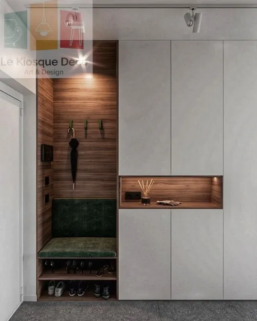 MEUBLE D'ENTRÉE EN MDF ET HIGH GLOSS MODERNE