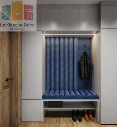 MEUBLE D'ENTRÉE EN MDF ET HIGH GLOSS MODERNE