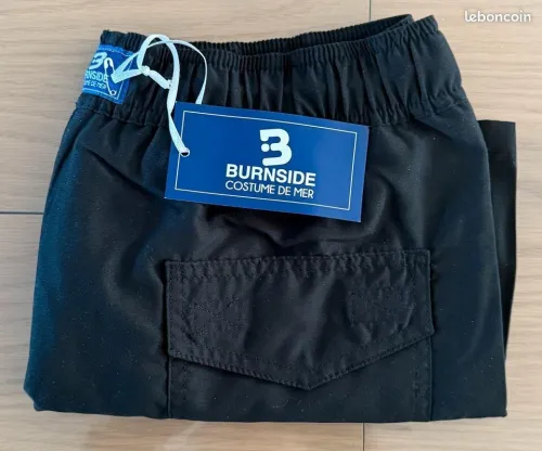 Short de Bain  avec poche Par Costume de mer NOIR
