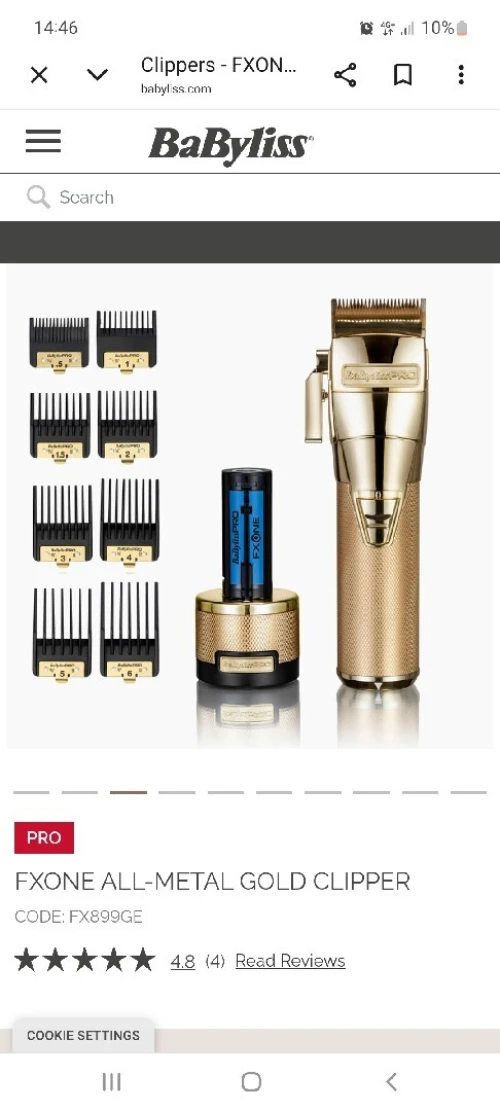 Tondeuse babyliss pro fxone clipper gold