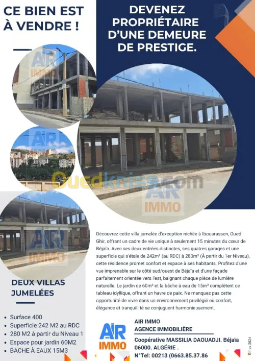 Vente Villa Béjaïa Bejaia