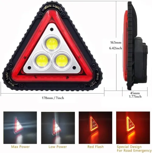 Triangle d'en panne rechargeable