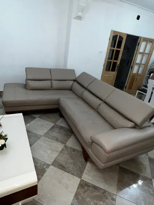 Canapé angle cuir 