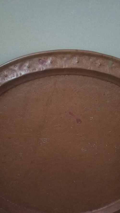   للتزيين سنية تقليدية نحاسية plateau  de décoration en cuivre