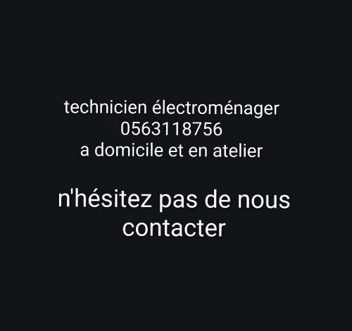 Réparation électroménager a domicile sur Alger