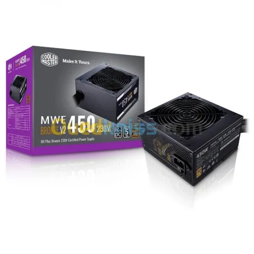 COOLER MASTER MWE 450W V2 - ALIMENTATION 80 PLUS BRONZE - DC TO CD - ATX12V - EPS12V - 2 X PCI-E 6 