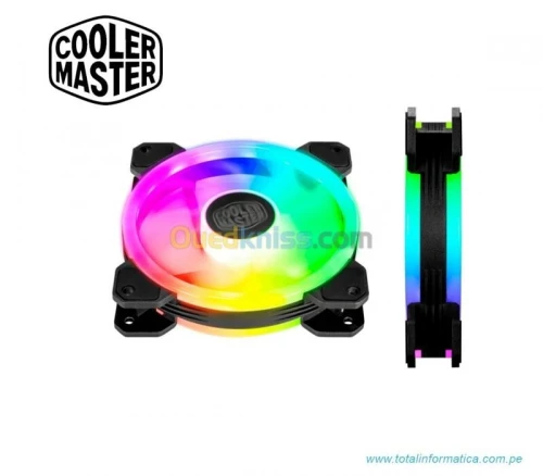COOLER MASTER MASTERFAN MF120 S3 - VENTILATEURS DE BOÎTIER 120 MM ARGB - 47 CFM - BLACK 
