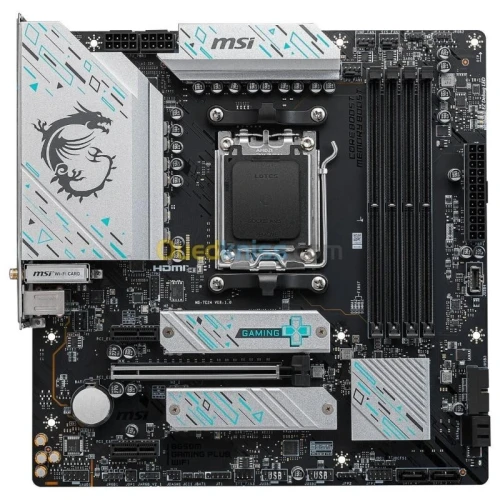 MSI B650M GAMING PLUS WIFI - Micro ATX AM5 - Wi-Fi 6E - Bluetooth - 4x DDR5 - M.2 PCIe 4.0 - USB 3.1