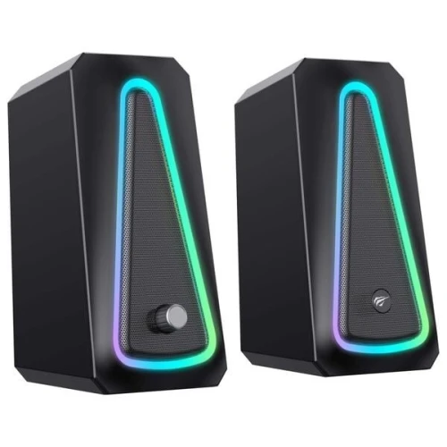 HAVIT SK208 PRO - HAUT-PARLEURS USB 2.0 - SON STÉRÉO - RGB LIGHTING - DESIGN COMPACT - BLACK