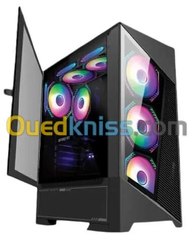 VORTEX TITAN - BOITIER MOYEN TOUR ATX - VERRE TREMPÉ - 360mm - 4 FAN ARGB - AIRFLOW - BLACK 