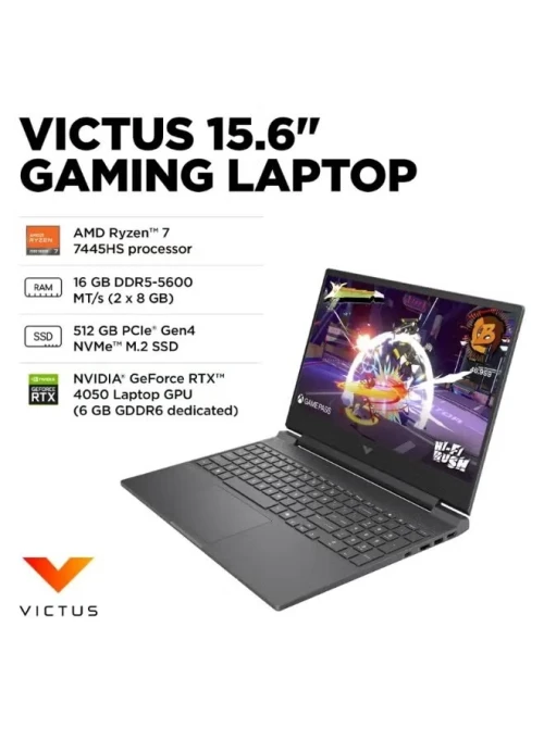 HP VICTUS 15-FB3093DX - RYZEN 7 7445HS - 16GO - 512GB SSD - 15,6" FHD - RTX 4050 6GO - WIN 11 PRO