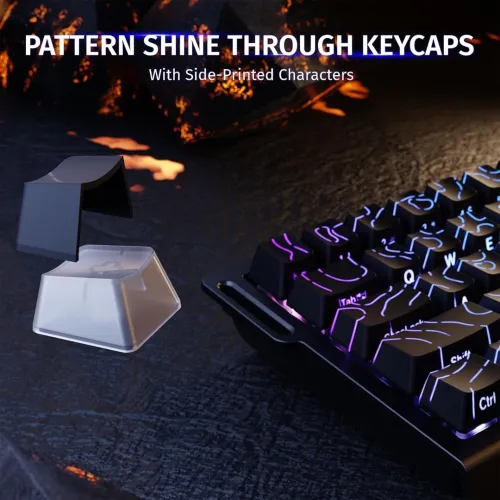 ATTACK SHARK X68 HE - CLAVIER GAMING 60% - MAGNETIC SWITCH - HALL EFFECT - RGB - USB - CONTOUR LINE - 8KHZ RAPID TRIGGER - 0.01MM