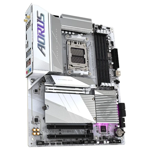 GIGABYTE B650E AORUS ELITE X AX ICE - CARTE MÈRE ATX - SOCKET AM5 - 4 x DDR5 - M.2 PCIe 5.0 - PCIe 5.0 X - WIFI 6E - BT 5.3 - LAN 2.5GBE - WHITE