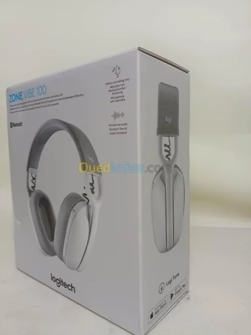 Logitech Zone Vibe 100 Casqueléger sans fil avec Micro anti-bruit- Bluetooth multipoint avancés